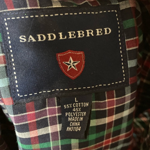 EC  Saddlebred Wrinkle-free Men’s Shirt Size Large - Picture 4 of 6